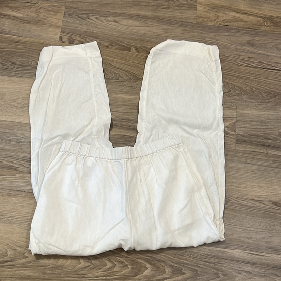 Banana Republic White Linen Pants - Picture 3 of 3